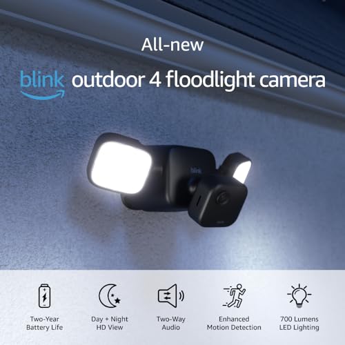 Blink Outdoor 4 Floodlight HD Security Camera - Alexa Compatible