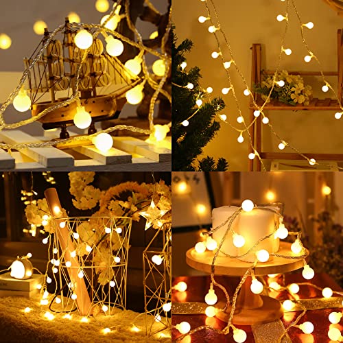 100 LED Globe String Lights Remote Control Waterproof