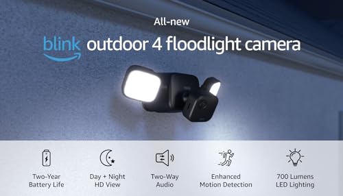 Blink Outdoor 4 Floodlight HD Security Camera - Alexa Compatible