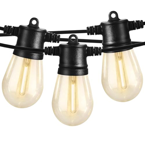 SUNTHIN Outdoor Patio String Lights, 48FT, 16 LED