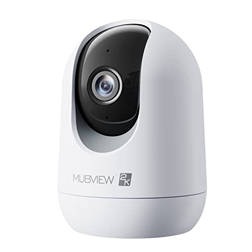 2K Indoor Security Camera with Phone App, WiFi - 24/7, Motion Tracking, 2-Way Talk