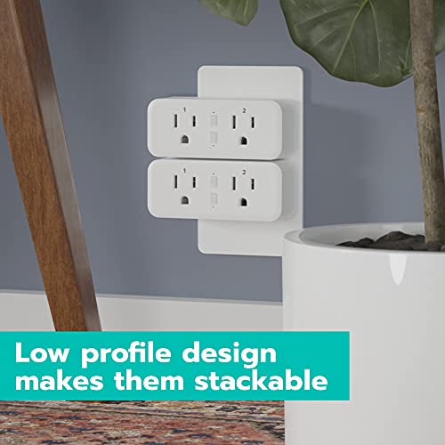 KMC Smart Plug Duo - 2-Pack, Wi-Fi, Works with Alexa & Google Assistant