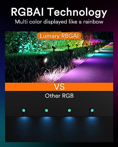 Lumary 56Ft Smart Landscape Lights, 6 Pack RGBAIWW