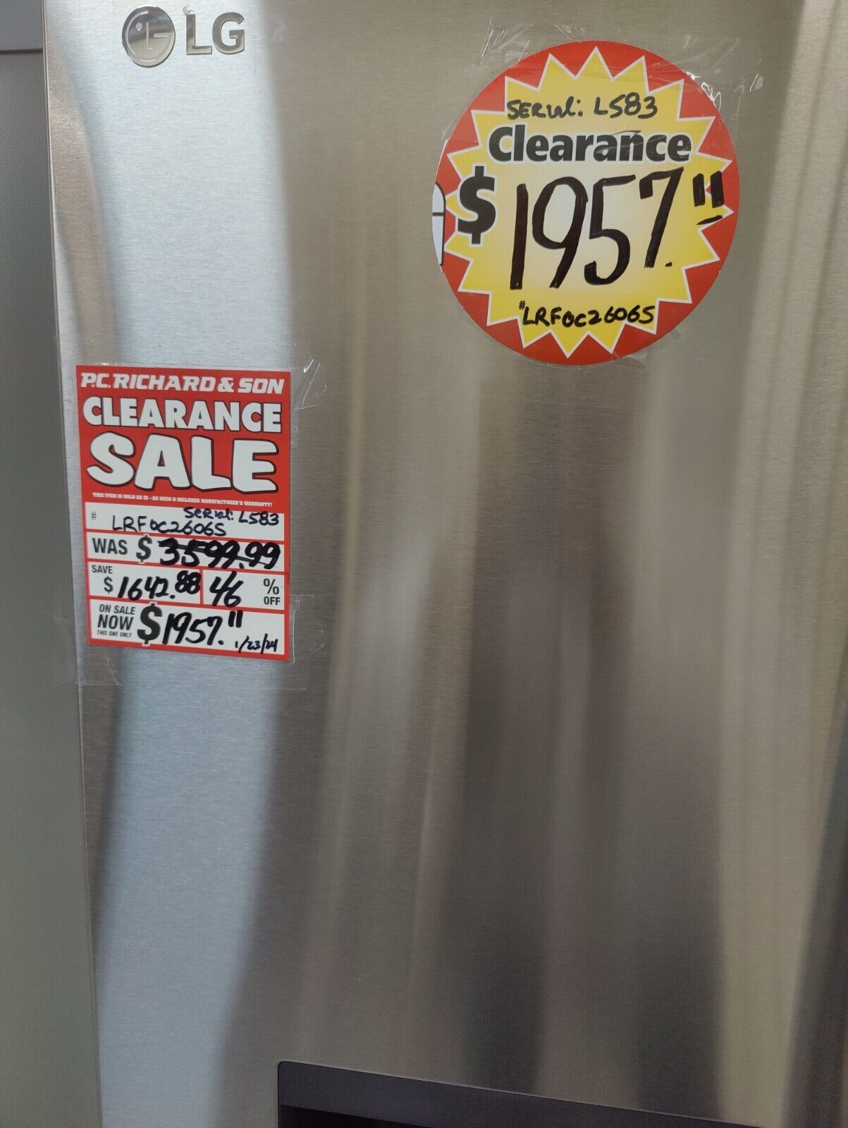 LG Smart InstaView French Door Refrigerator - 26 cu. ft