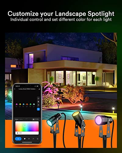 Lumary 56Ft Smart Landscape Lights, 6 Pack RGBAIWW