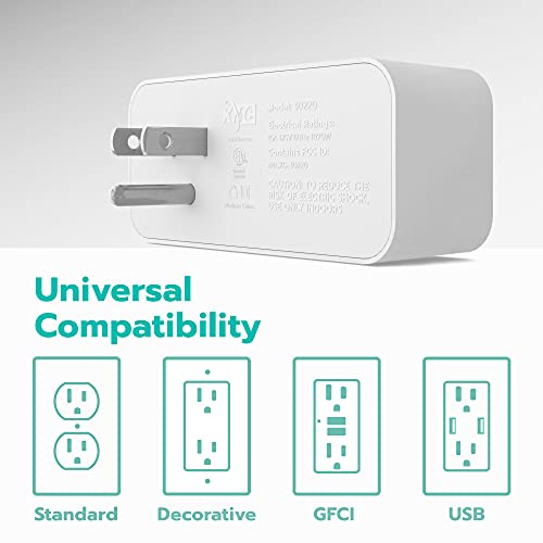 KMC Smart Plug Duo - 2-Pack, Wi-Fi, Works with Alexa & Google Assistant