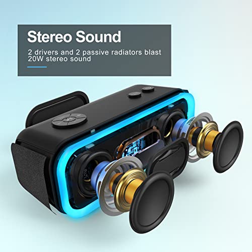 DOSS SoundBox Pro 20W Stereo Bluetooth Speaker, Waterproof