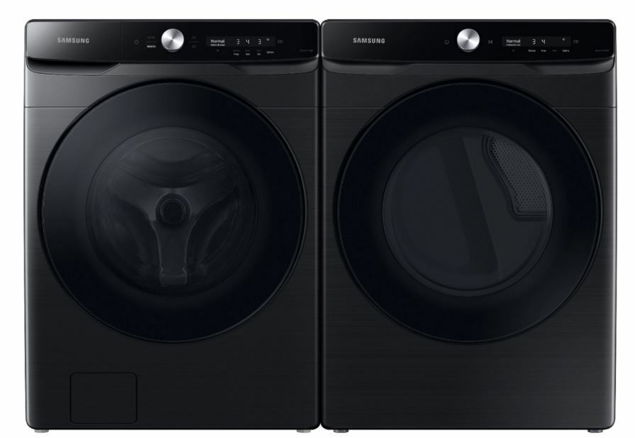 Samsung Washer & Electric Dryer Side-by-Side Black Stnls