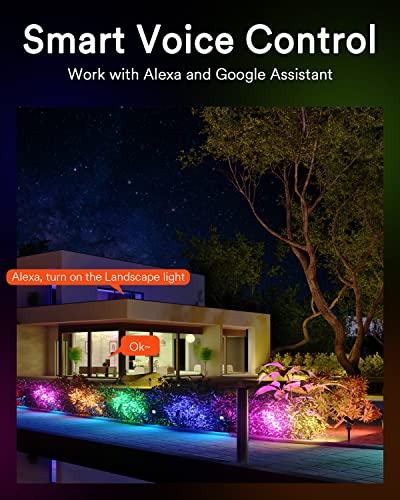 Lumary 56Ft Smart Landscape Lights, 6 Pack RGBAIWW