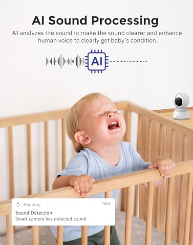 Hugolog 3K 5MP Pan/Tilt Camera with Alexa Integration