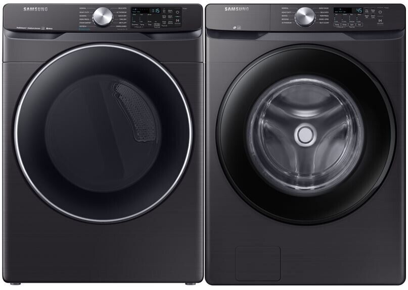 Samsung Black Front Load Washer and Gas Dryer Set