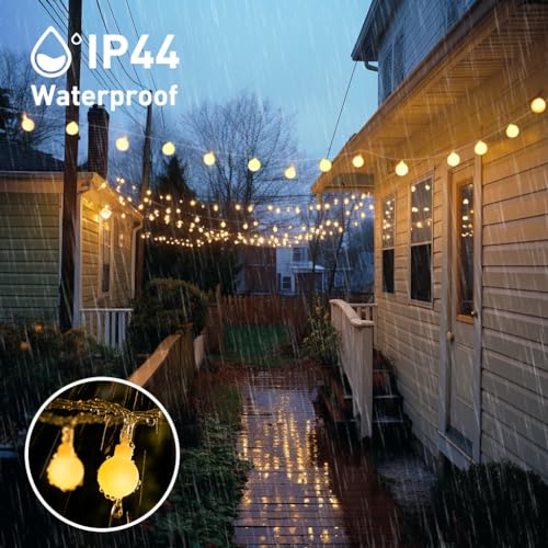 100 LED Connectable Globe String Lights Remote Outdoor