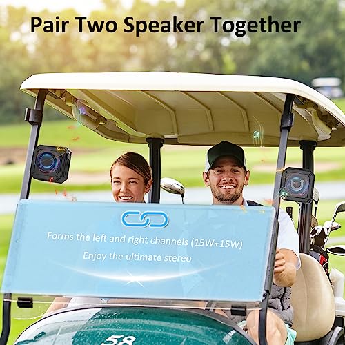 ACHIX Bluetooth Speaker for Golf Cart with IPX7 Waterproof