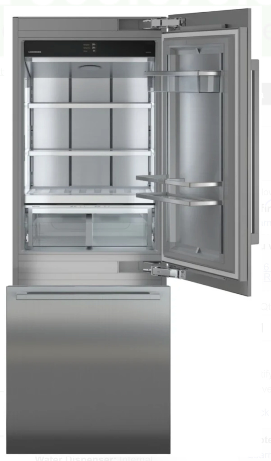 Liebherr 30" Smart Refrigerator Monolith MCB3050 PANEL READY