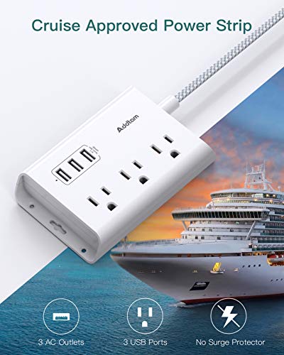 Addtam Power Strip with USB Ports and Outlets