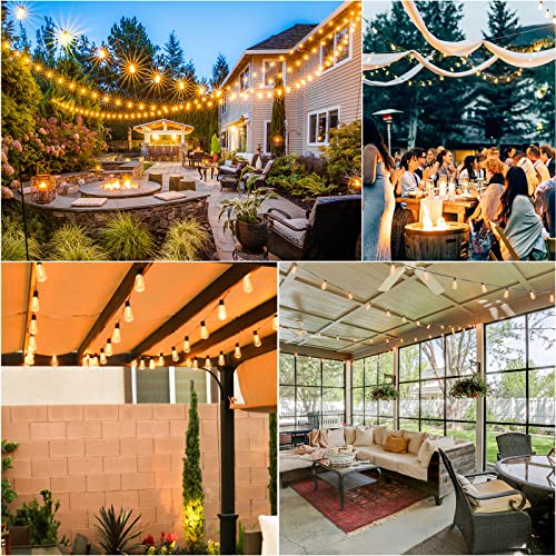WENFENG 50FT Outdoor LED String Lights, ST38 Waterproof
