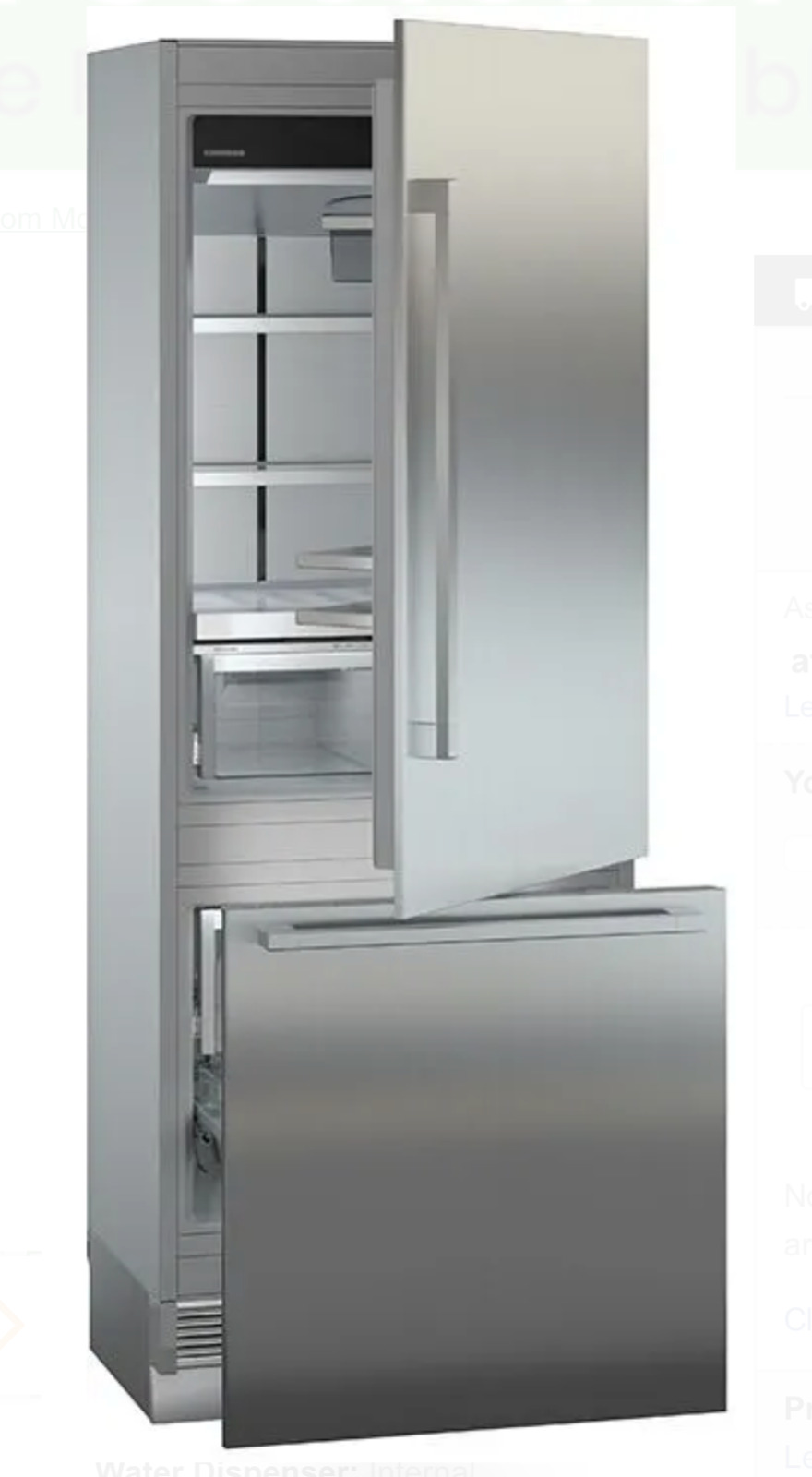 Liebherr 30" Smart Refrigerator Monolith MCB3050 PANEL READY