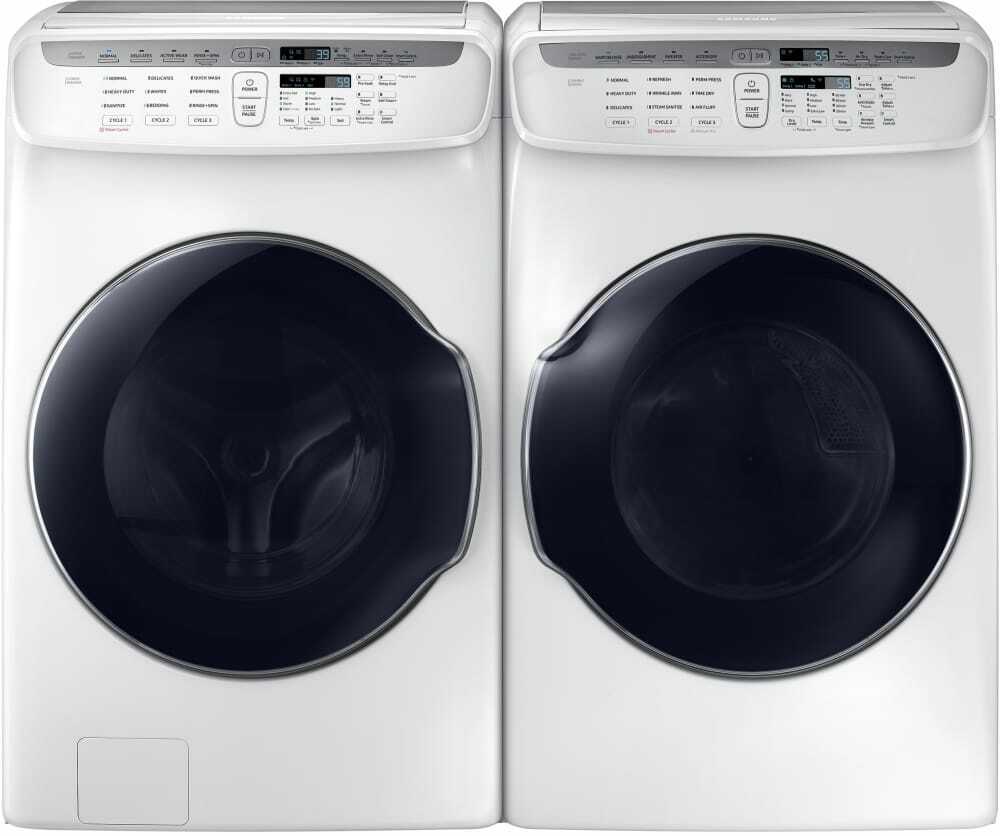 Samsung Washer & Gas Dryer Side-By-Side Set White