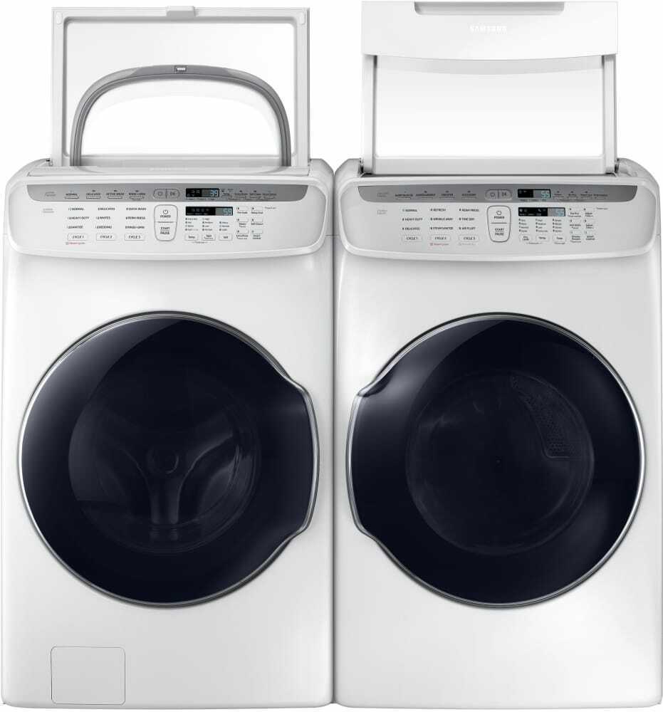 Samsung Washer & Gas Dryer Side-By-Side Set White
