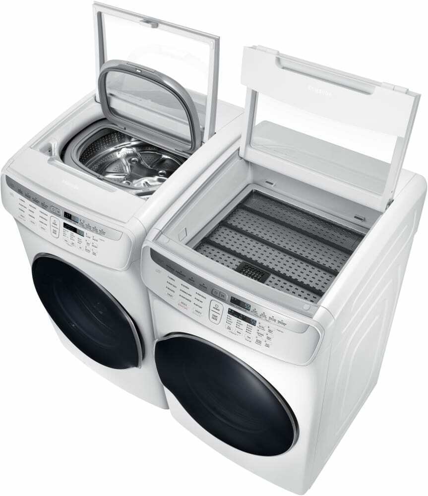 Samsung Washer & Gas Dryer Side-By-Side Set White