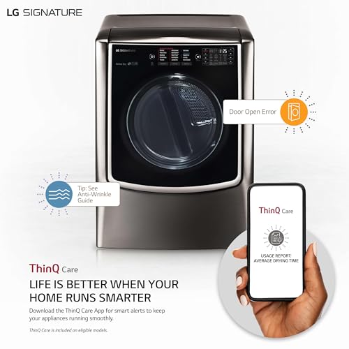 LG Signature Large Smart Gas Dryer - 9.0 cu. ft