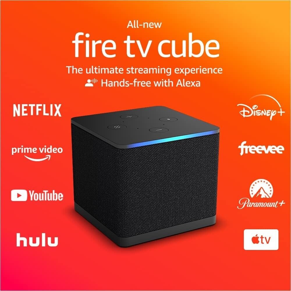 Amazon Fire TV Cube with Alexa, Wi-Fi, 4K
