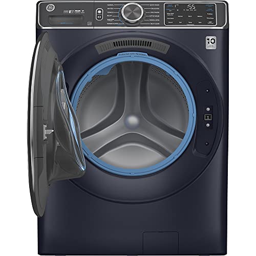GE 28" Smart Front Load Washer in Royal Sapphire
