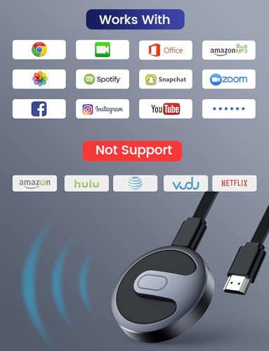 Portable Wireless HDMI Display Dongle for TV/Projector/Monitor