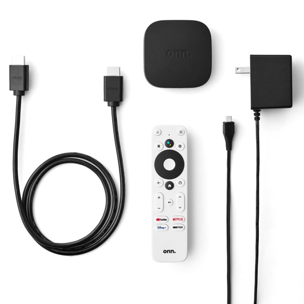 ONN Android TV 4K Streaming Device with Voice Control
