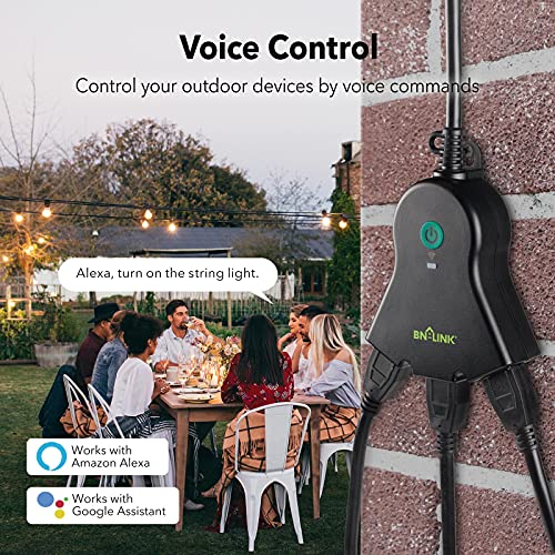 BN-LINK Smart WiFi Outdoor Outlet with Alexa & Google