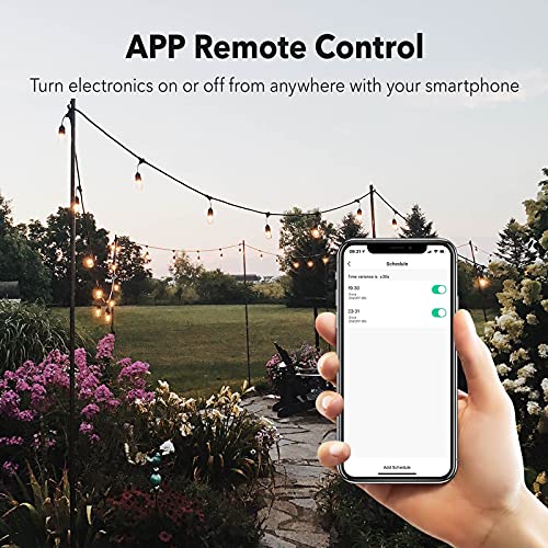 BN-LINK Smart WiFi Outdoor Outlet with Alexa & Google