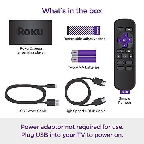 2022 Roku Express HD Streaming Device with HDMI Cable