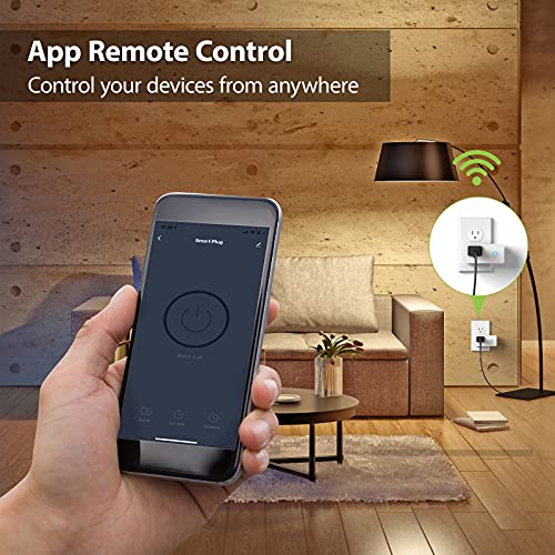 WiFi Smart Plug Outlet, Timer Function, Alexa/Google Compatible (2 Pack)