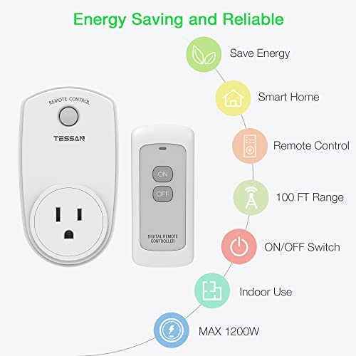 Wireless Remote Control Outlet for Lights, Lamps, Fans
