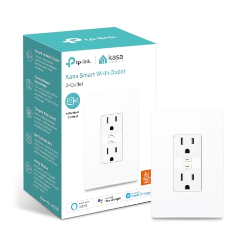 Kasa Smart Plug KP200 - In-Wall Wi-Fi Outlet