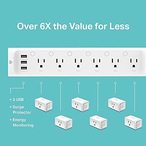 Kasa Smart Power Strip Surge Protector, 6 Outlets