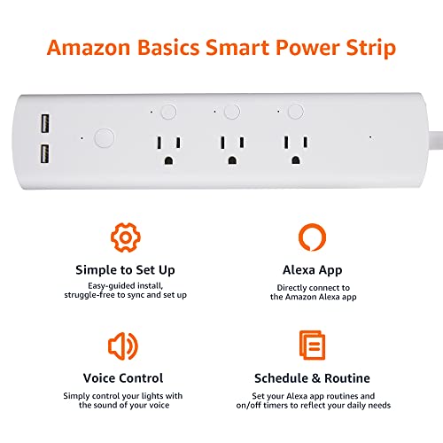 Smart Plug Power Strip with 3 Smart Outlets