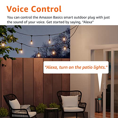 Amazon Basics Outdoor Smart Plug with 2 Outlets