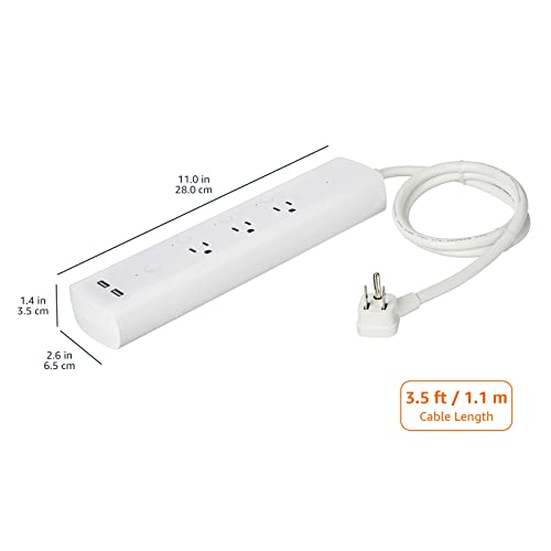 Smart Plug Power Strip with 3 Smart Outlets