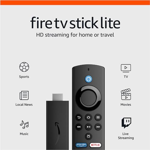 Fire TV Stick Lite with Alexa Voice Remote, HD streaming