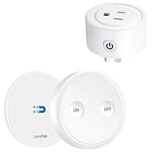 LoraTap Mini Remote Control Outlet Plug Adapter, Wireless Home Automation