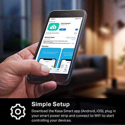 Kasa Smart Power Strip with 3 Outlets, 2 USB Ports