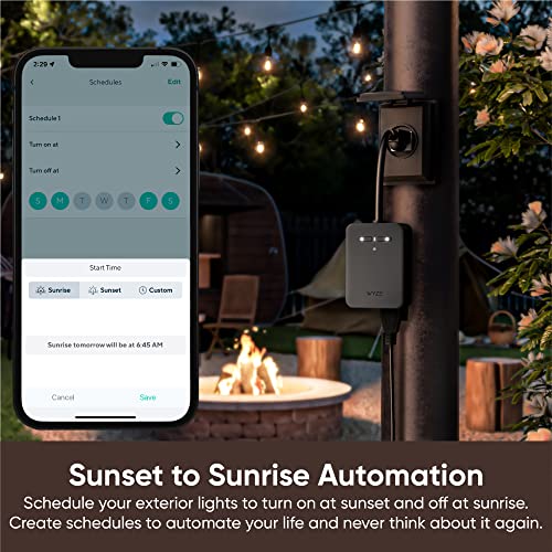 Wyze Plug Outdoor Energy Monitoring, Dual Outlets, IP64