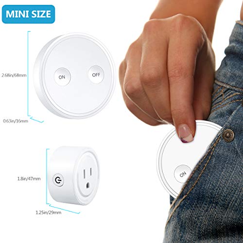 LoraTap Mini Remote Control Outlet Plug Adapter, Wireless Home Automation
