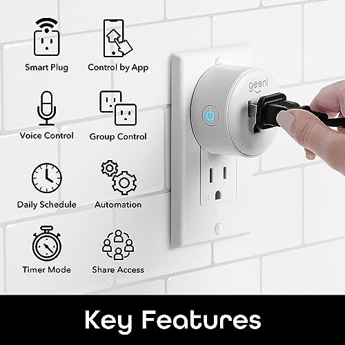 2 Pack Geeni DOT Smart Wi-Fi Outlet Plug