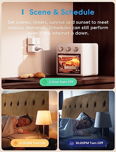 meross Wi-Fi Smart Plug Mini, 15 Amp, Alexa & Google Assistant Support, Remote Control, Timer, 4 Pack