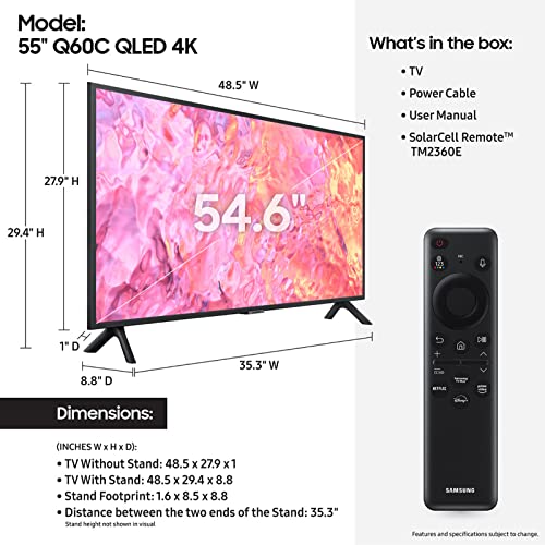 SAMSUNG 55-Inch QLED 4K Smart TV with Alexa