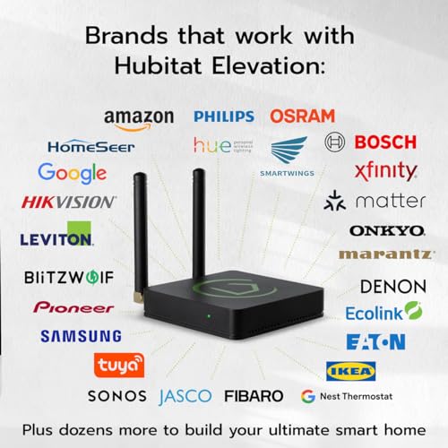 Hubitat Elevation Smart Home Hub, Alexa, Apple, Google