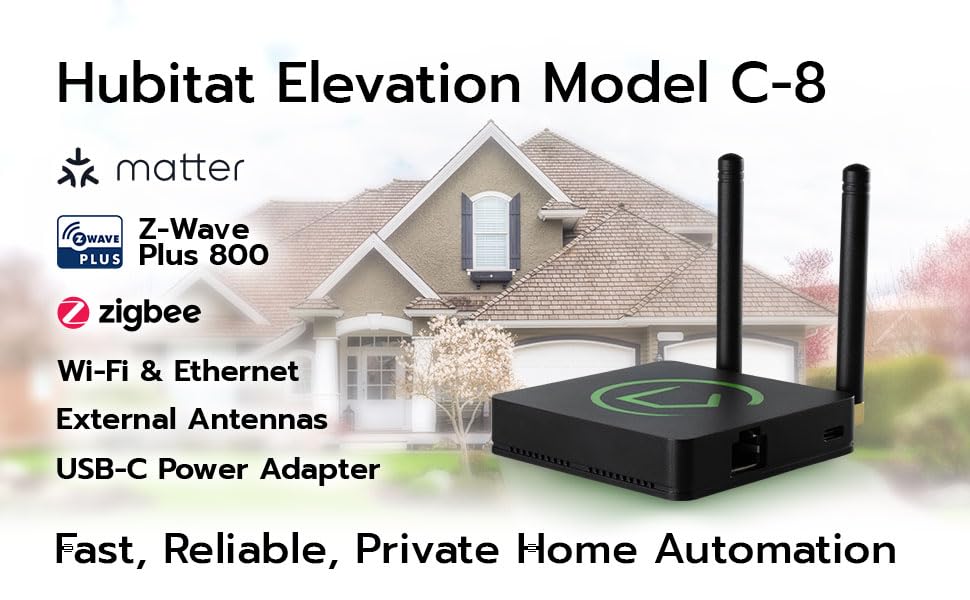 Hubitat Elevation Smart Home Hub, Alexa, Apple, Google