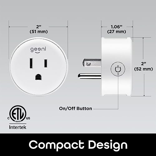 2 Pack Geeni DOT Smart Wi-Fi Outlet Plug